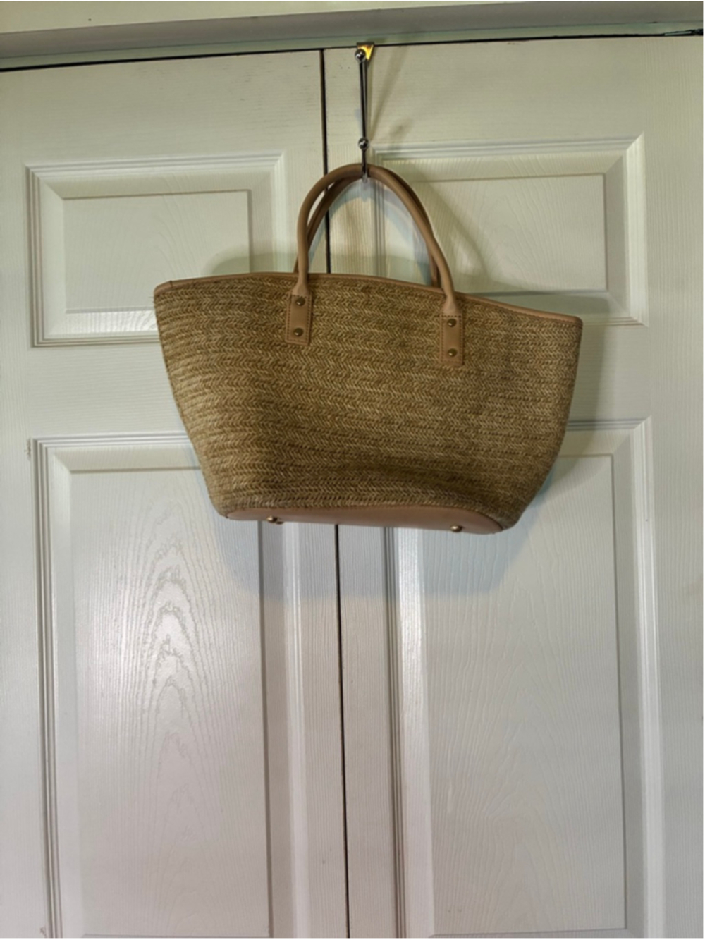 Women's LIKE DREAMS Beige Straw Tote Bag One Size - Picture 3 of 5